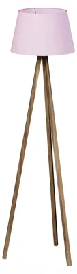 Zdjęcie produktu dla Elegancka różowa drewniana lampa podłogowa w romantycznym stylu