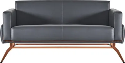 Produktbild von Sofas 4tlg Arbeitszimmer Set 2-Sitzer Sessel Grau Einfarbig Wohnzimmer