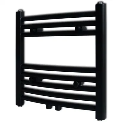 Image de Vidaxl Kühlerhandtuchregal 480 x 480 mm schwarz curved
