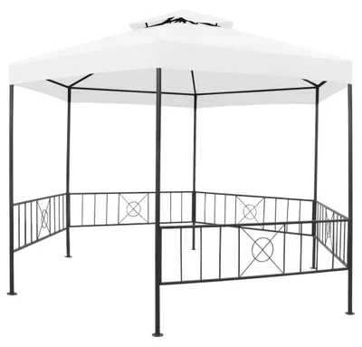 Image de vidaXL Pavillon de jardin 323x275x265 cm Blanc 180 g/m