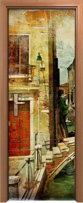 Produktbild von Türposter 70x200 cm Türaufkleber Türtapete Türfolie Klebefolie Venedig Farbe Italien Stadt