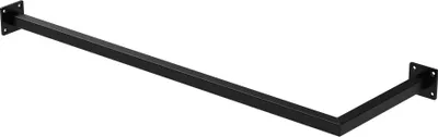Produktbild von ML-Design Kleiderstange Übereck für die Wand, 30x90 cm, Schwarz, aus Stahl, Garderobenstange L-Form, inkl. Montagematerial