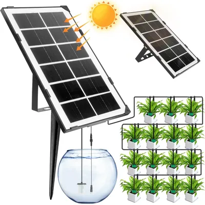 Solar-Bewässerungssystem, 15 Tropfer, automatisch, 15 m Schlauch