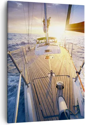 Produktbild von Bild auf Leinwand - Leinwandbild - Einteilig - Segelboot Meer - 50x70cm - Wand Bild - Wanddeko - Wandbilder - Leinwanddruck - Kunstdruck - Wanddekoration - Leinwand bilder - Wandbild - PA50x70-4076