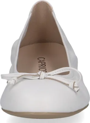 Produktbild von Caprice Damen Ballerina Schleife Leder 9-22102-42, Größe:41 EU, Farbe:Weiß