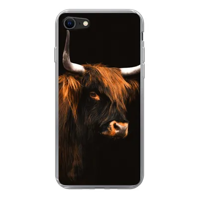Produktbild von MuchoWow® Handyhülle Schutzhülle Hülle für iPhone 8 Schottischer Highlander - Vlies - Kuh Silikon Softcase Handy Hülle - Schutzhaube