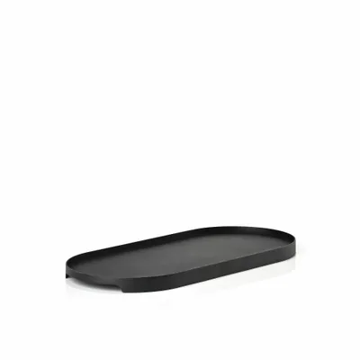 Produktbild von Zone Denmark 332040, Klassisches Serviertablett, Oval, Metall, Schwarz, 350 mm, 160 mm