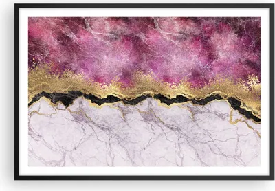 Produktbild von Gerahmtes Poster - Schwarzer Rahmen - Rosa golden Hintergrund - 91,5x61 cm - Wand Bild - Wanddeko - Wandbilder - Kunstposter - Wandposter - Bilderrahmen - Bilder - Kunstdruck - P2BAA91x61-5038