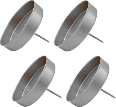 Immagine prodotto di Set di 4 candele - argento - candela per composizioni d'avvento e di Natale - candela per candele a sfera