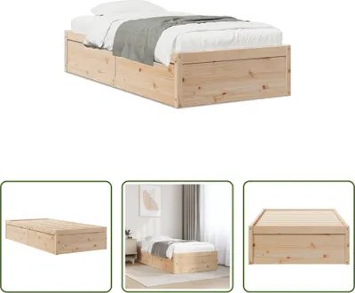 Produktbild von The Living Store Massivholzbett ohne Matratze 75x190 cm Kiefernholz