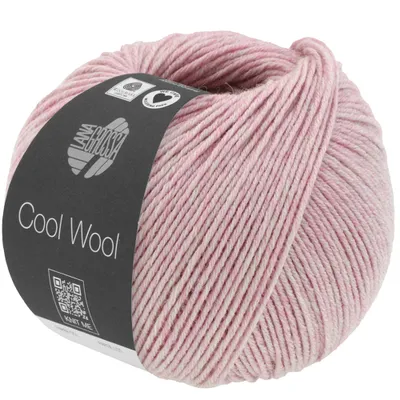 A ball of pink yarn with a label.