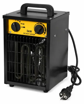Image de Chauffage de chantier Peviasot 3000 W, avec élément chauffant en acier inoxydable, thermostat, 3 niveaux de puissance, idéal pour les ateliers et les garages, équipé d'une poignée de transport, Image générée par une IA