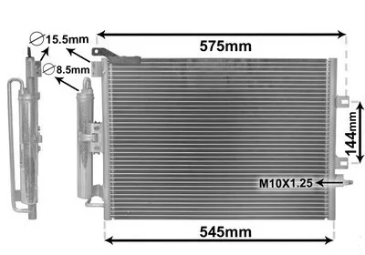 Produktbild von VAN WEZEL 43005395 Kondensator Klimaanlage Klimakondensator für RENAULT Clio III Schrägheck (BR0/1, CR0/1) +Trockner