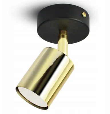 Zdjęcie produktu dla LUXOLAR Lampa sufitowa regulowana GU10 LED 25W kolor czarny/złoty - Metalowa lampa sufitowa SPOT - Idealna do salonu, biura, jadalni