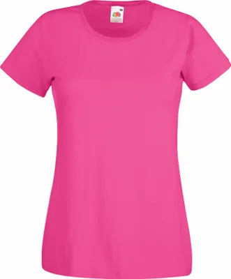 Produktbild von Fruit Of The Loom Lady-Fit Damen T-Shirt (5 Stück/Packung) BC4810 (XL) (Fuchsie)