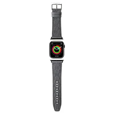 Obrázok produktu pre Remienok Karl Lagerfeld Saffiano Monogram pre Apple Watch 38/40/41Mm - Strieborný