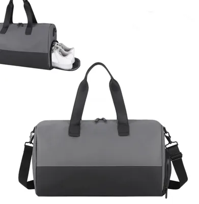 Imagen del producto de Omgoods: Gran bolsa de deporte con compartimento para zapatos y bolsillo impermeable