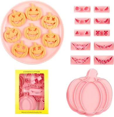 13-teiliges Halloween-Ausstechform-Set, 3D, Kürbis, ABS