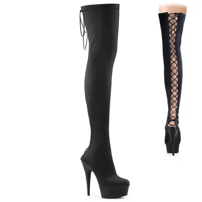 Produktbild von DELIGHT-3003 Damen Boots von Pleaser, Schwarz EU 39, US 9