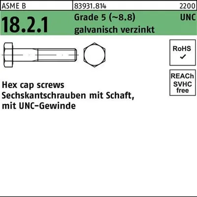 Produktbild von Reyher  Hex cap screws 83931 5 5/16-18 UNCx2 1/4 Zn (100 Stück)
