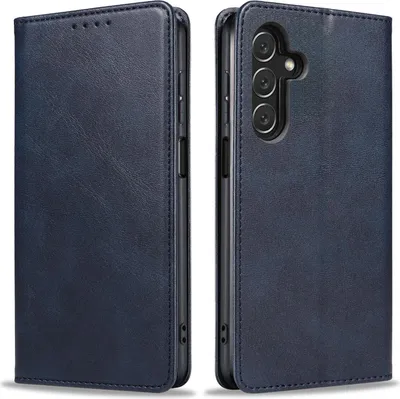 Produktbild von Handyhülle für Samsung Galaxy A25 5G Kunstleder Flip Cover Hülle Handytasche Case Kartenfach Farbe: Blau