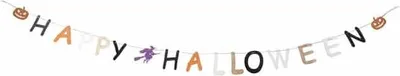 Produktbild von Girlande - Happy Halloween - aus Holz - ca. 11 x 0,5 x 190 cm