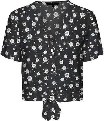Produktbild von Vero Moda Easy Tie Kurzarm-oberteil Schwarz XS Frau Schwarz XS