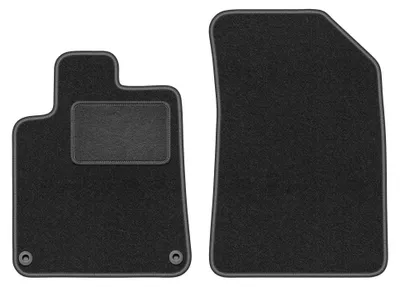 Image de Tapis avant en moquette pour Peugeot 407 2004-2011 (coupé/berline/break) – 2 pièces, gris graphite, sur mesure – Wielganizator LUX