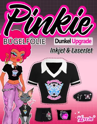 Transferpapier A4, 10+1 Blatt, für dunkle Stoffe, Laser/Inkjet