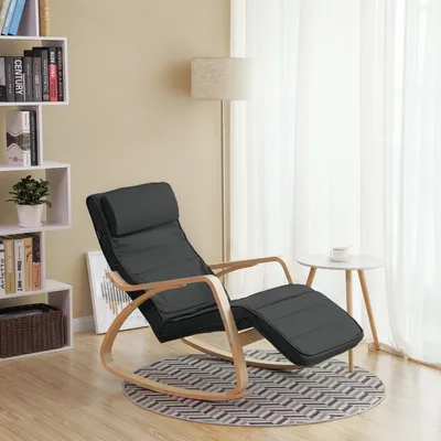 Produktbild von SONGMICS Relaxsessel Schaukelsessel, Relaxstuhl, verstellbare Fußstütze