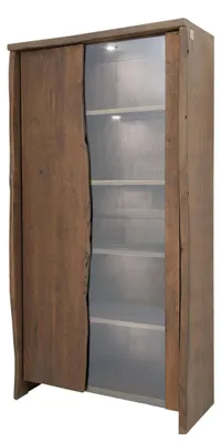 Immagine prodotto di MASSIVMOEBEL24 | vetrina in legno di Acacia 105x45x204 marrone laccato PURE ACACIA #811
