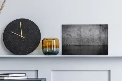 Produktbild von MuchoWow® - Leinwandbilder - Beton - Wand - Dunkel, Wandbild, Wanddeko Bilder Wohnzimmer, 30x20 cm