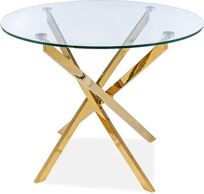 Produktbild von Design Esstisch rund GA-111 Glas Tisch Esszimmer 90x71x90 cm