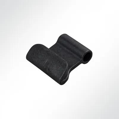 Produktbild von Lysel® Kunststoff Doppelhaken geschlossen, (BxL) 39x41mm in Schwarz (10 Stück)