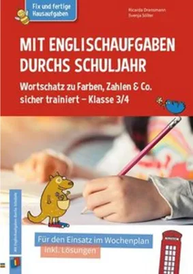Obrázek produktu pro Mit Englischaufgaben durchs Schuljahr  Wortschatz zu Farben, Zahlen & Co. sicher trainiert  Klasse 3/4