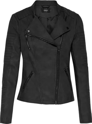 Produktbild von Only Jacke Ava Faux PolyurethanBiker Jacket 15102997 schwarz, Größe:34