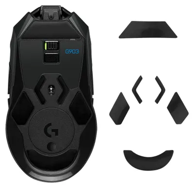 Produktbild von kwmobile Mouse Feet Sticker kompatibel mit Logitech G903 Ersatz Glider - Mausfüße passgenau - Glides in Schwarz