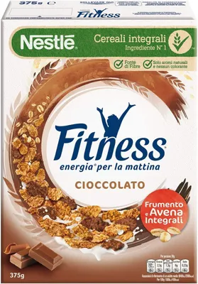 Produktbild von Nestlé Cereali Fitness Cioccolato Cerealien ganze Körner Schokolade 375 gr