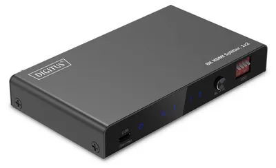 Obrázek produktu pro Digitus DS-55339, HDMI, 2x HDMI, 7680 x 4320 px, Černá, Kov, 8K Ultra HD