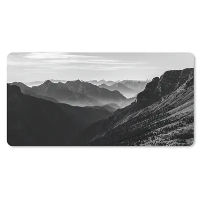 Produktbild von MuchoWow® Mauspad Mousepad Berge - Natur - Nebel 60x30 cm - Mousepads - Maus Mat - Pad - Mausunterlage - Nachhaltig