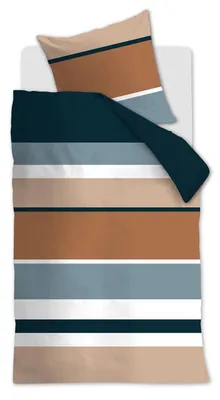 Produktbild von Ambiante Mako-Satin-Bettwäsche-Garnitur Andy Farbe Blue Größe 155x220+80x80
