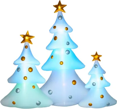 Produktbild von Aufblasbarer Weihnachtsbaum 210 cm mit LED, 3er Set Weihnachtsdeko, fš¹r Au?en