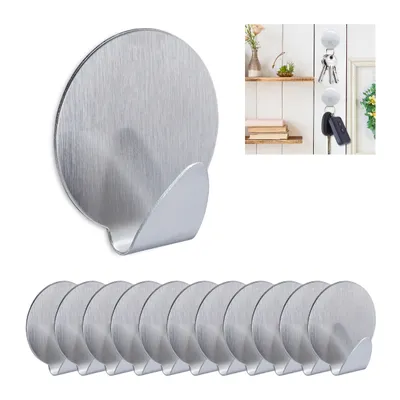 Produktbild von relaxdays XL Klebehaken rund 12er Set