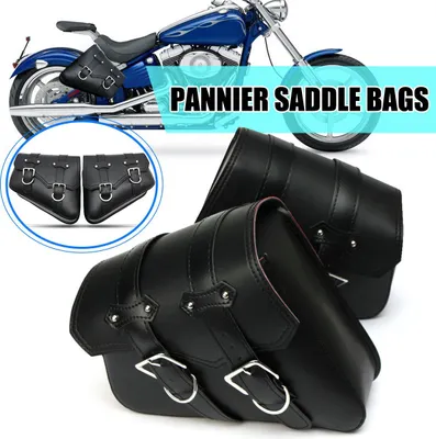 Zdjęcie produktu dla 1 para czarnych toreb na siodło pod siedzeniem, boczna torba na narzędzia do motocykla Harley-Davidson Cruiser