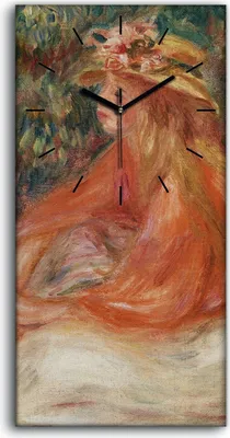 Produktbild von Wanduhr Bürouhr Leinwand Bild Geräuschlos 30x60 Malerei Frauen Wald Bäume Kunst - schwarze Hände