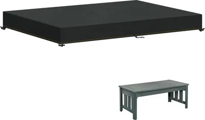 Produktbild von Abdeckung für den Gartentisch, wasserdichte Abdeckung, Tischplatte, Schutzhülle für Gartentisch, Abdeckhaube, Gartentisch, Abdeckplane für Tische, winddicht, Terrassentisch, Abdeckung, 125 x 125 x 15 cm