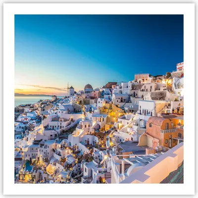 Produktbild von Poster - Poster ohne Rahmen - Griechenland Insel Sommer - 60x60 cm - Wand Bild - Wanddeko - Wandbilder - Kunstposter - Wandposter - Bilder - Kunstdruck - Wanddekoration - Wandbild - P2XAC60x60-4062