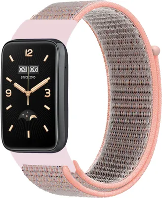Produktbild von Strap-it Xiaomi Smart Band 7 Pro Nylonband (rosa Sand)