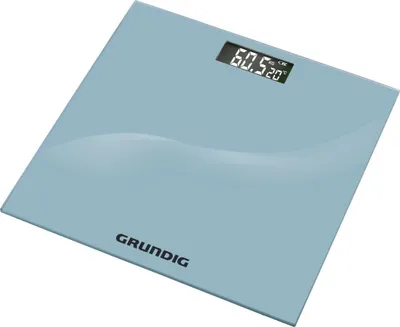 Zdjęcie produktu dla Grundig Personal Scale Digital - Waga dla osób o wadze do 180 kg - Waga do ciała z wyświetlaczem LCD i wyświetlaczem temperatury - Jednostki Kg i Lb - Automatyczne wyłączanie - Szklana płyta - Srebrny