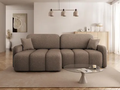 Produktbild von MIRJAN24 Ecksofa Carlos, Wohnzimmer Eckcouch mit Bettkasten und Schlaffunktion, L-Form (Farbe: Lambi 04)